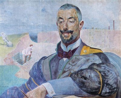 Portrait of Erazm Baracz by Jacek Malczewski